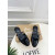 Christian Louboutin Black Patent Leather Slingback Flat Mule Flats
