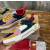 Christian Louboutin Retro Multi‑Tone Suede Mesh Spiked Chunky Low‑Top Sneakers