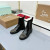 Christian Louboutin Black Patent Stud‑Cap Chelsea Ankle Boots