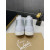 Christian Louboutin White Leather Crystal‑Embellished High‑Top Sneakers