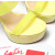 Christian Louboutin Neon Yellow Patent 150mm Clear‑Strap Platform Mule Heels