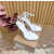 Christian Louboutin White Patent Leather Ankle‑Strap Platform High‑Heel Sandals 120mm heel
