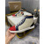 Christian Louboutin Cream Navy Red Spiked 20mm High‑Top Sneakers