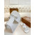 Christian Louboutin White Rubber Double‑Buckle Slide Sandals