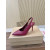 Christian Louboutin Burgundy Leather 85mm Pointed Toe Slingback Pumps
