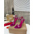 Christian Louboutin Fuchsia Patent Leather 100mm heel Ankle Strap Sandals
