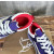Christian Louboutin Purple White Mixed‑Media Spiked Low‑Top Sneakers