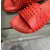 Christian Louboutin Red Rubber Spiked Flat Slide Sandals