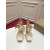 Christian Louboutin Cream Satin Ankle Wrap Bow Kitten Heel Pumps