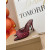 Christian Louboutin Burgundy Mesh Crystal‑Embellished 100mm Peep‑Toe Stiletto Heel Mules