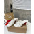 Christian Louboutin White Leather Studded 55mm heel Slide Sandals