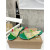 Christian Louboutin Green Metallic Crystal Embellished Flat Slide Sandal