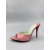 Christian Louboutin Pink Patent Leather 100mm Peep‑Toe Stiletto Heel Mules