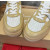 Christian Louboutin Beige‑White Spiked Platform Low‑Top Sneakers
