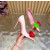 Christian Louboutin Pink Satin Multicolor Fabric Flower 100mm Stiletto Heel Pumps