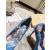 Christian Louboutin Blue Cartoon Print Scalloped 100mm heel Pump