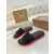 Christian Louboutin Black Mesh‑Strap Slide Sandals Red Rubber Outsole
