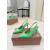 Christian Louboutin Green Patent Leather 85mm Pointed‑Toe Slingback Stiletto Heel Pumps