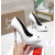 Christian Louboutin Lady Z 120 White Patent Peep‑Toe Platform Stiletto Heel Pumps
