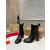 Christian Louboutin Black Smooth Leather Lug‑Sole Chelsea Ankle Boots