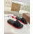 Christian Louboutin Black Mesh‑Strap Slide Sandals Red Rubber Outsole
