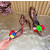 Christian Louboutin Burgundy Satin Multicolor Fabric Flower 100mm Stiletto Heel Slingback Pumps