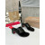 Christian Louboutin Black Croc‑Embossed 70mm Block Heel Thong Mule Sandals