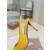 Christian Louboutin Yellow Patent Pointed‑Toe Slingback Stiletto Heel Pumps