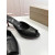 Christian Louboutin Black Leather 55mm Peep‑Toe Mule Heels