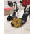 Christian Louboutin Black Satin 120mm Crystal Flower Stiletto Slingback Sandals