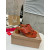 Christian Louboutin Cognac Croc‑Embossed 70mm Block Heel Thong Mule Sandals