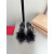 Christian Louboutin Black Feather 100mm Slingback Stiletto Sandals