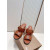 Christian Louboutin Brown Leather 85mm Block‑Heel Mule Sandals
