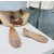 Christian Louboutin Nude Mesh Crystal‑Embellished Split‑Toe Ballet Flats