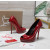 Christian Louboutin Lady Z 120 Red Patent Peep‑Toe Platform Stiletto Heel Pumps