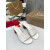 Christian Louboutin White Leather 55mm heel Block Heel Slide Sandal