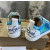 Christian Louboutin Holographic Blue Black‑Spiked Low‑Top Sneakers