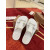 Christian Louboutin Loubi Queen White Leather Flat Sandals