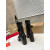 Christian Louboutin Black Croc‑Effect Leather 85mm Block‑Heel Chelsea Ankle Boots with CL Buckle