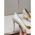 Christian Louboutin White Patent 100mm Stiletto Heel Pointed‑Toe Pumps