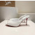 Christian Louboutin White Patent Peep‑Toe Stiletto Heel Mules