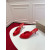 Christian Louboutin Red Patent Peep‑Toe Kitten Heel Mules