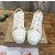 Christian Louboutin White Calf Leather Red‑Logo Low‑Top Sneakers