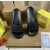 Christian Louboutin Black Grain‑Leather Spiked Flat Slide Sandals