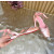 Christian Louboutin Pink Satin Bow Ankle‑Tie Slingback Ballet Flats
