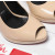 Christian Louboutin Lady Z 120 Nude Patent Peep‑Toe Platform Stiletto Heel Pumps