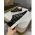 Christian Louboutin Black Suede Silver‑Glitter Floral Crystal‑Toe Low‑Top Sneakers