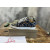 Christian Louboutin Navy Snake‑Print Gold‑Spiked Low‑Top Sneakers