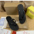 Christian Louboutin Black Embossed‑Logo Studded Flip‑Flop Sandals