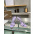 Christian Louboutin Lilac Suede Crystal‑Embellished 100mm heel Sandal